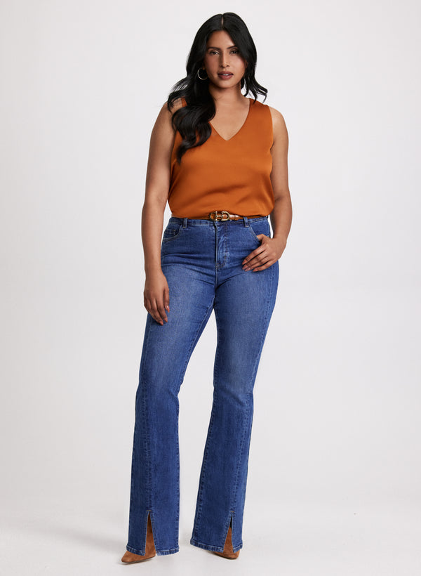 Laura Satin Sleeveless Blouse