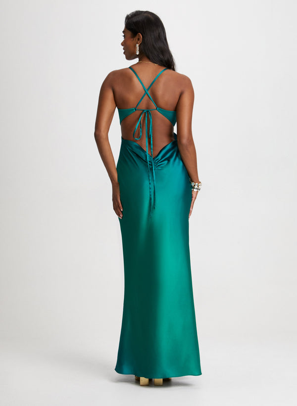 Laura Satin Slip Ombre Gown