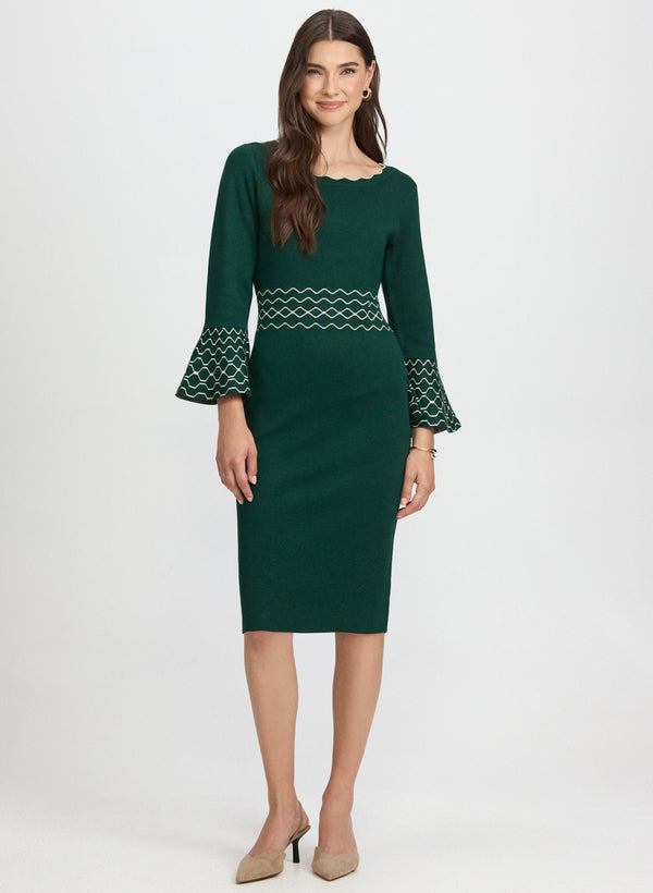 laura Scalloped Detail Dress