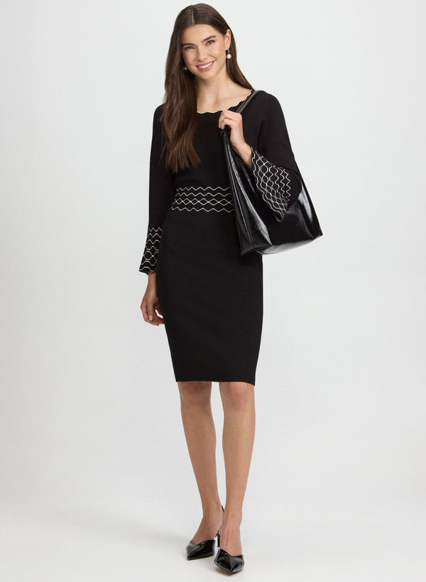 laura Scalloped Detail Dress