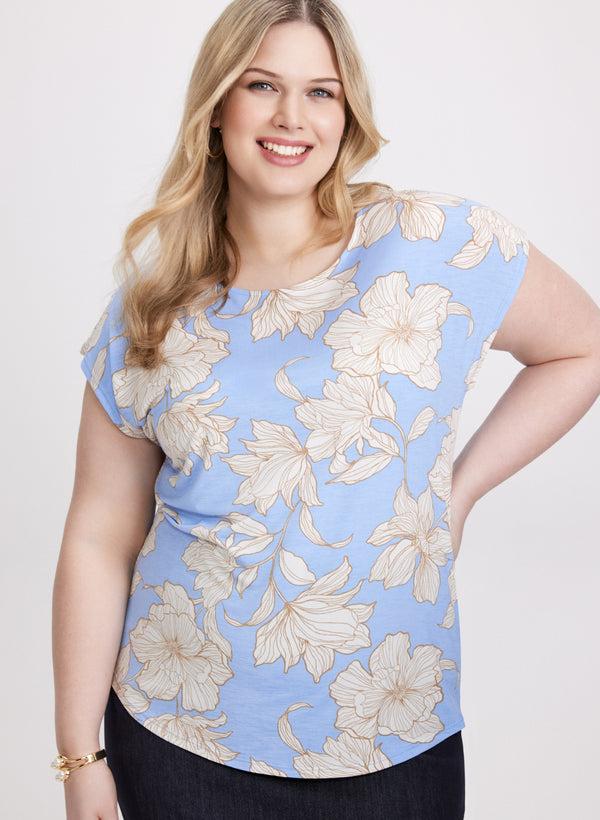 Laura Scoop Neck Floral T-Shirt
