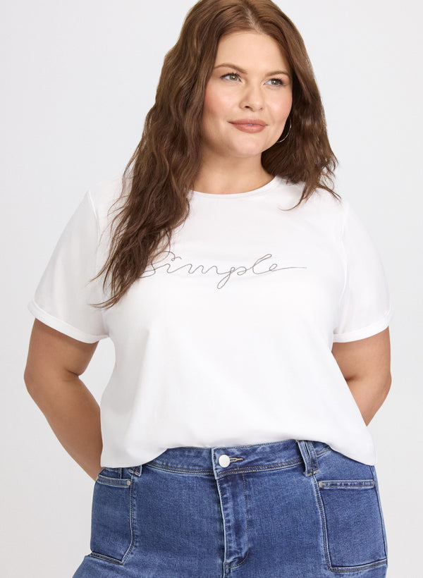 laura Script Print T-Shirt