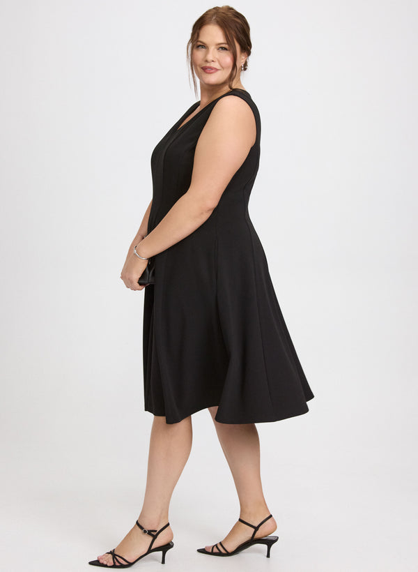 Laura Scuba Crepe A-Line Dress