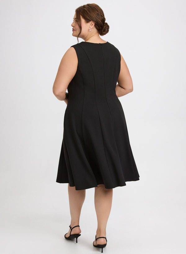 Laura Scuba Crepe A-Line Dress