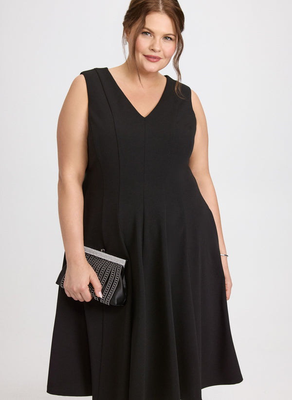 Laura Scuba Crepe A-Line Dress