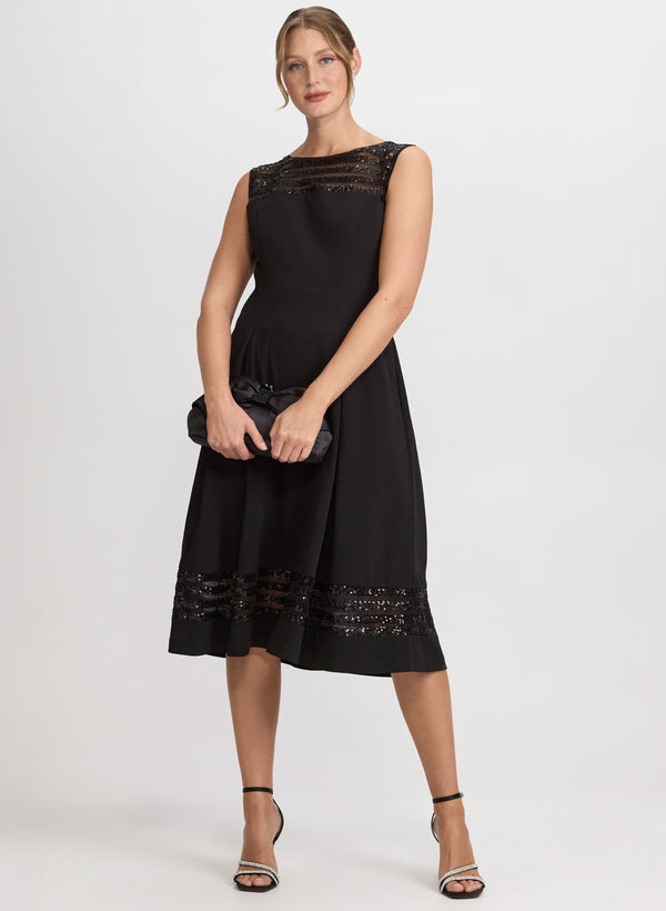 laura Sequin Detail Dress