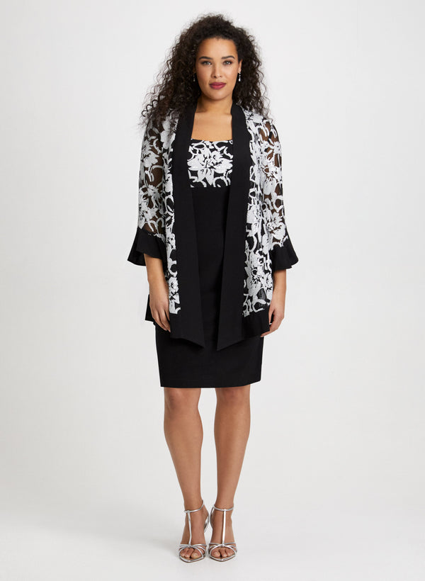 laura Sequin Detail Dress & Jacket Set