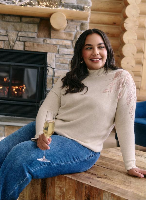 laura Sequin Detail Sweater