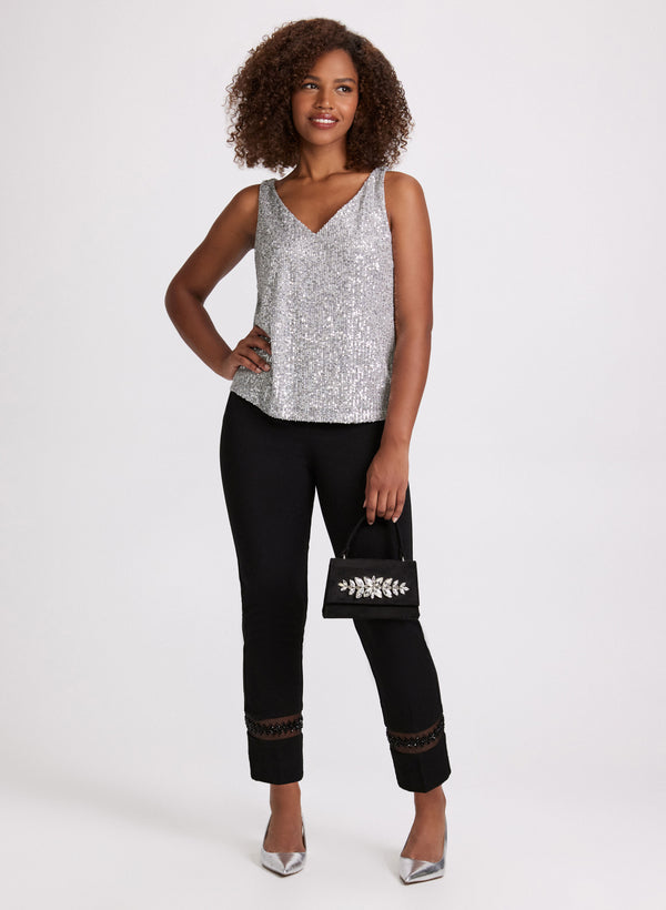 Laura Sequin Embellished Tank Top