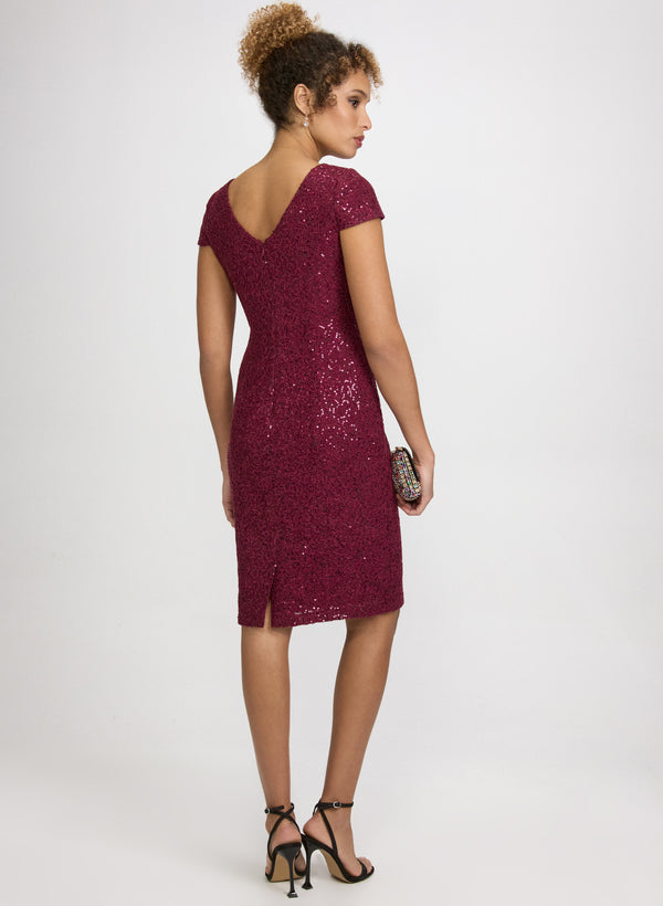 Laura Sequin Fitted Dress