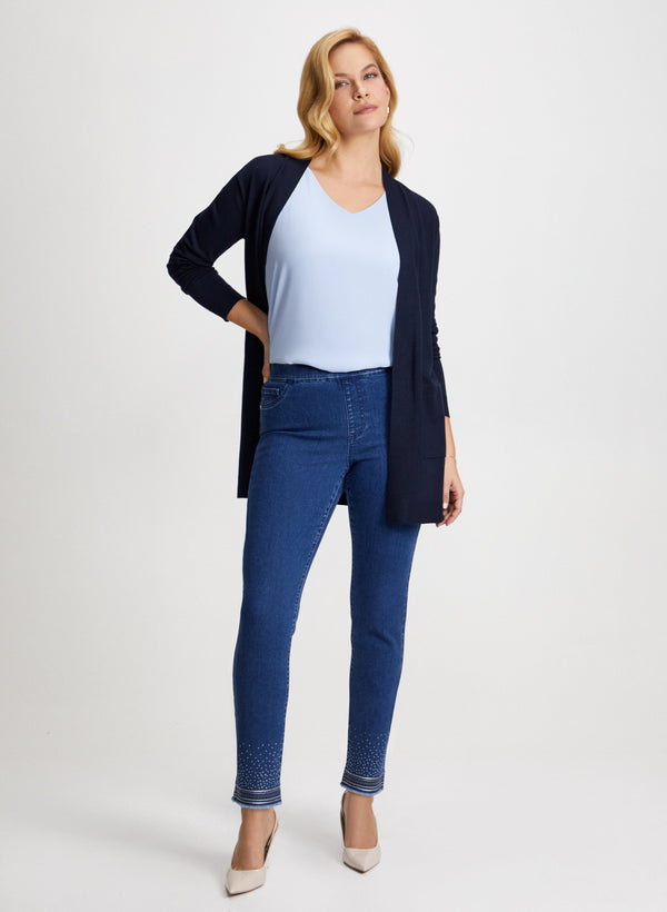 Laura Sequin Hem Slim Leg Jeans