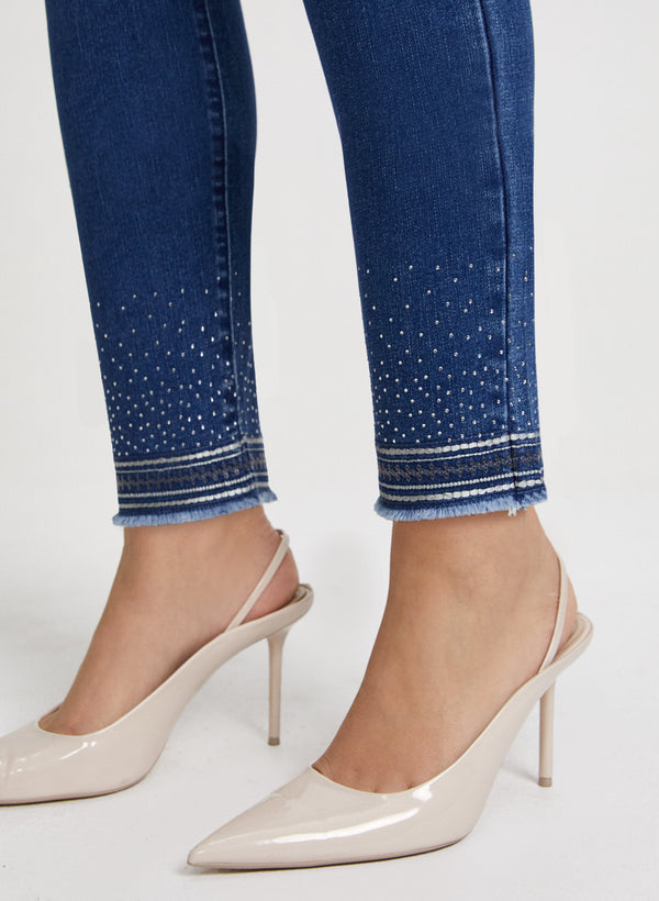 Laura Sequin Hem Slim Leg Jeans