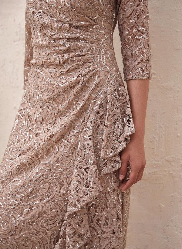 Laura Sequin & Lace Detail Dress