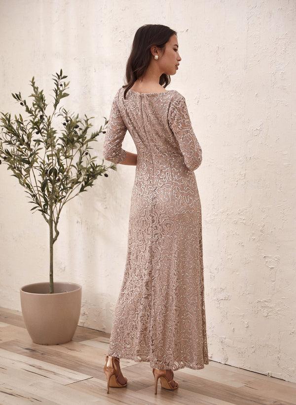 Laura Sequin & Lace Detail Dress