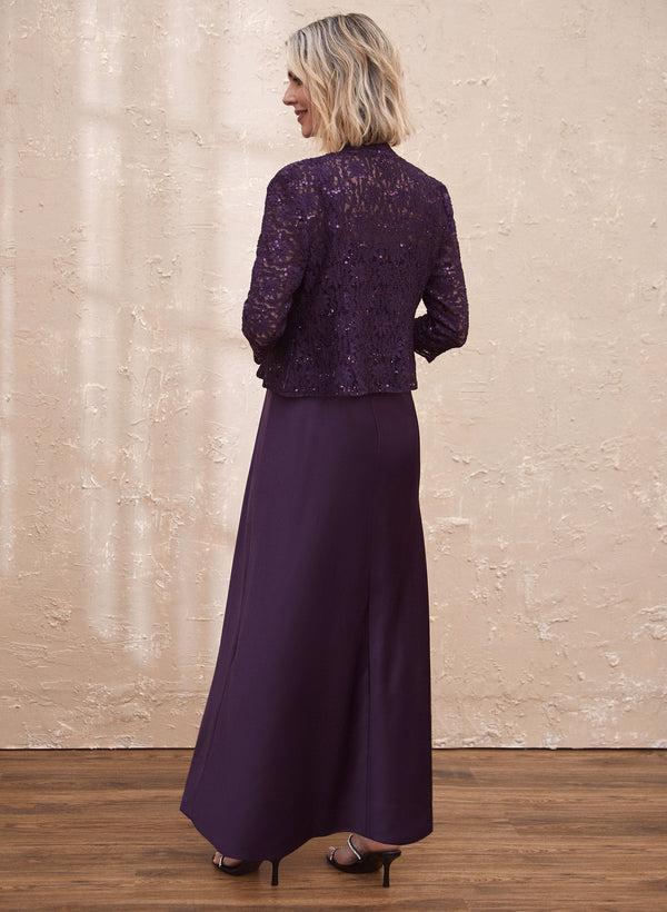 Laura Sequin Lace Dress & Jacket Set