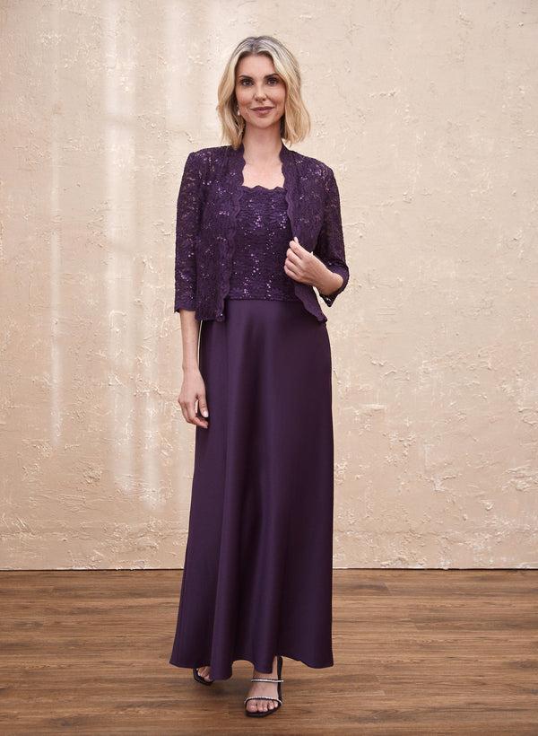 laura Sequin Lace Dress & Jacket Set