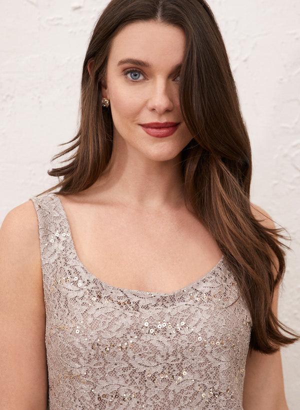 Laura Sequin Lace Jacket Cami & Pants