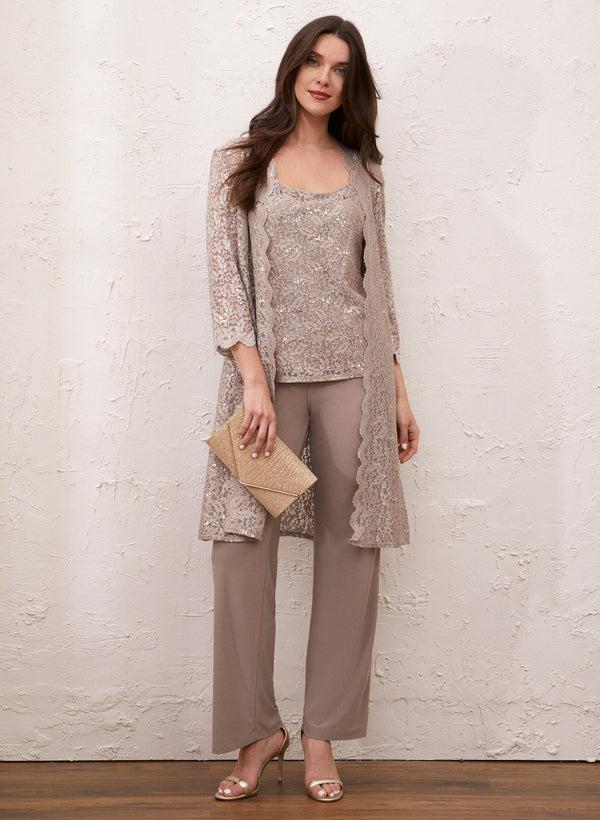 laura Sequin Lace Jacket Cami & Pants
