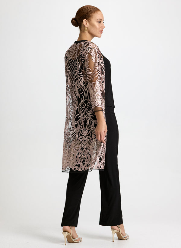 Laura Sequin Motif Jacket Pants & Cami Set