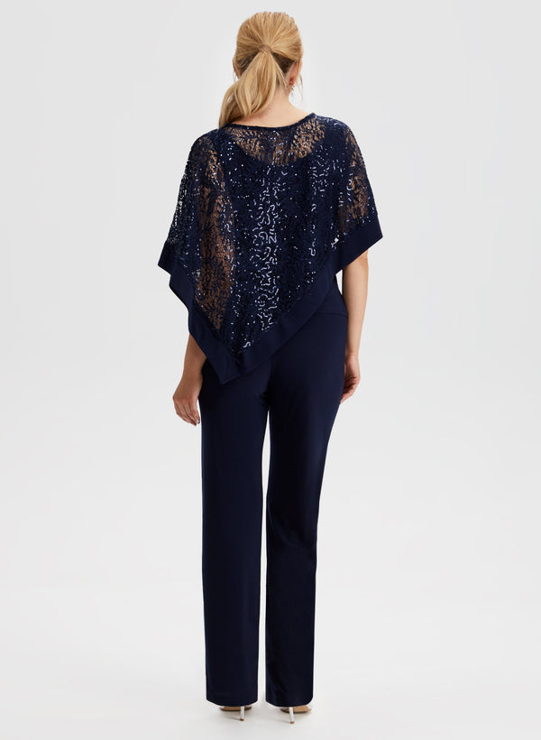 Laura Sequin Poncho Cami & Pants Set