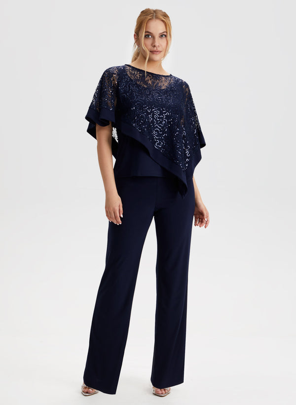 laura Sequin Poncho Cami & Pants Set