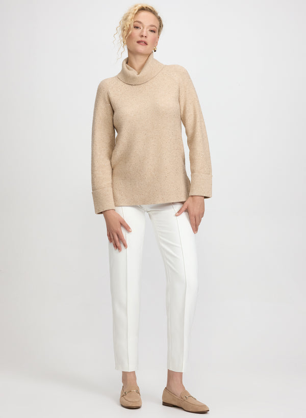 Laura Sequined Cowl Neck Tunic Sweater