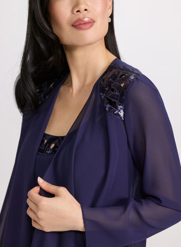 Laura Sequined Dress & Jacket Set
