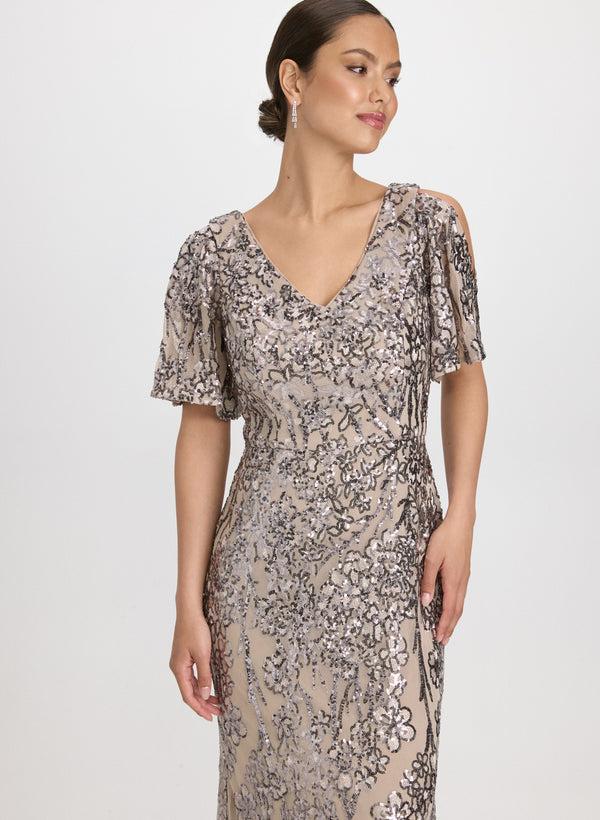 Laura Sequined Floral Dress