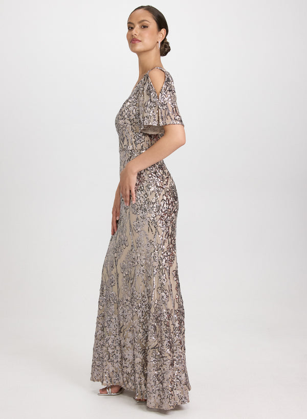 Laura Sequined Floral Dress