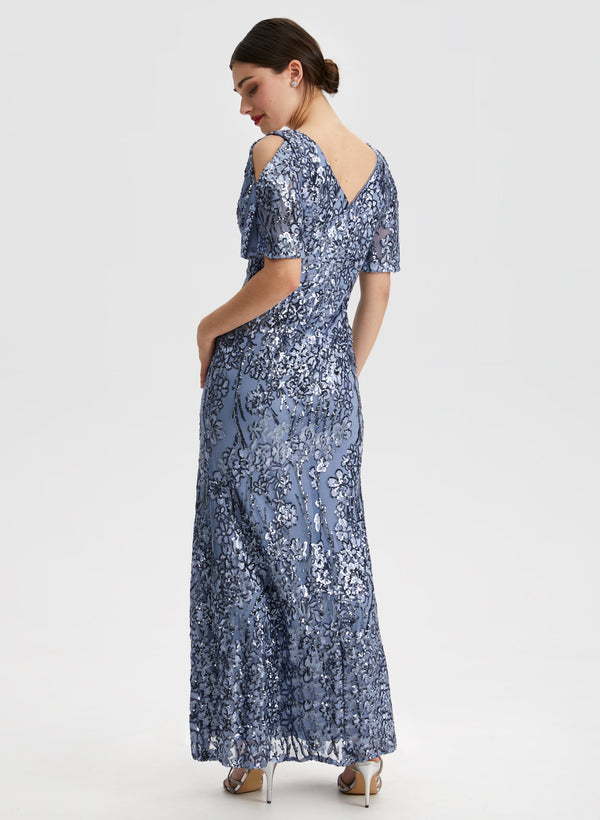 Laura Sequined Floral Motif Dress