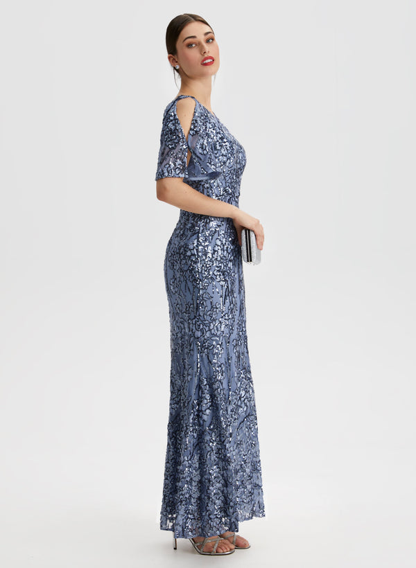 Laura Sequined Floral Motif Dress