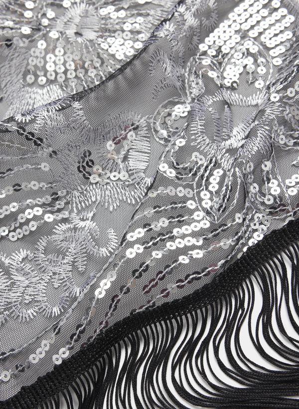 Laura Sequined Floral Wrap