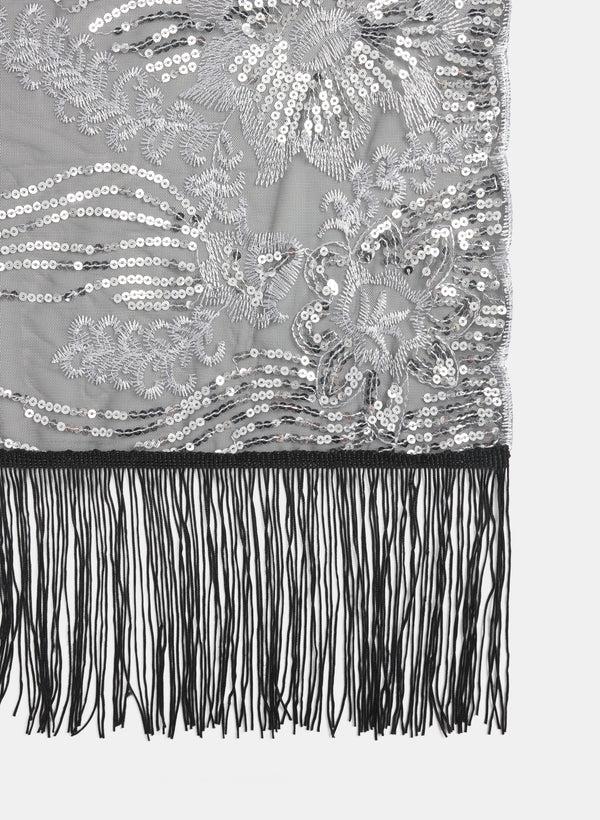 Laura Sequined Floral Wrap