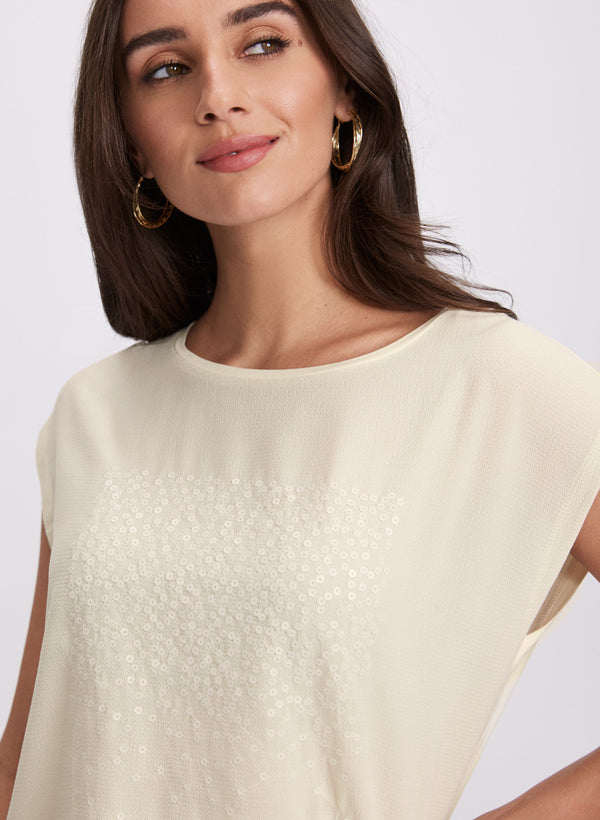 Laura Sequined Gradient Motif Top