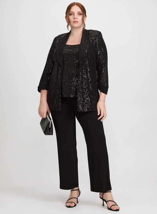 laura Sequined Jacket Tops & Pants Set