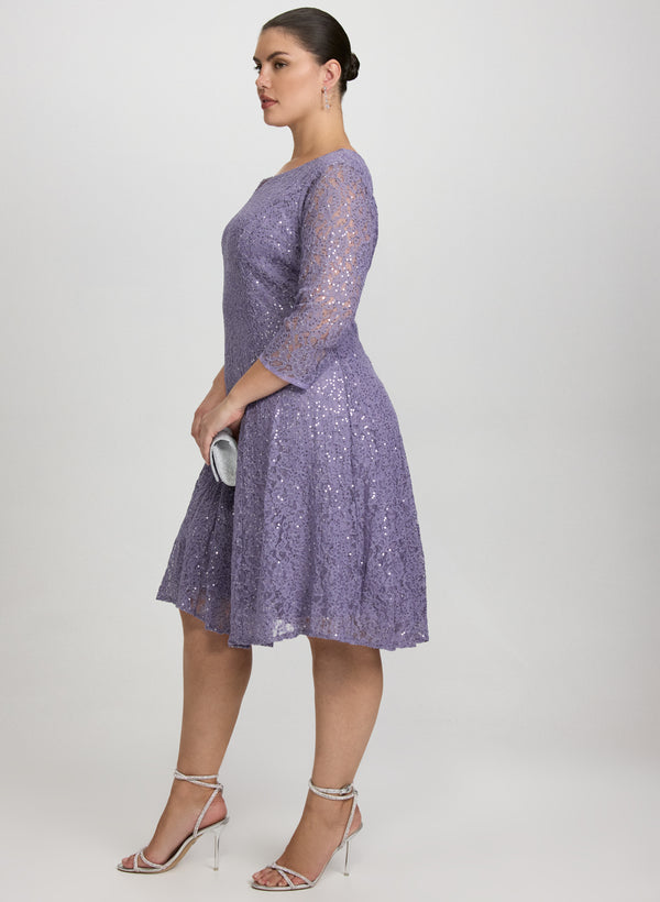 Laura Sequined Lace Dress