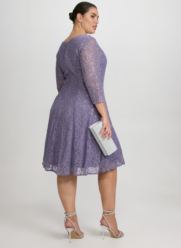 Laura Sequined Lace Dress