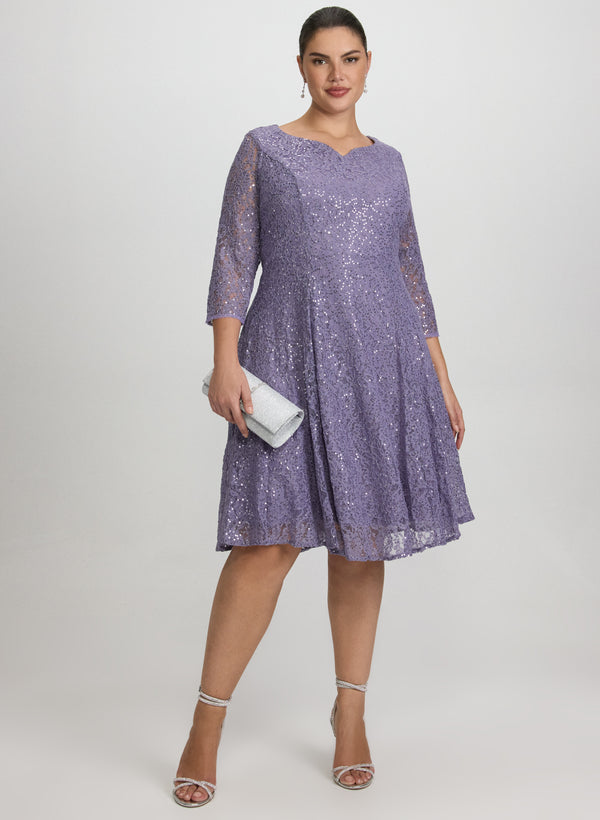 Laura Sequined Lace Dress