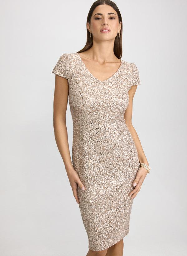 Laura Sequined Lace Dress