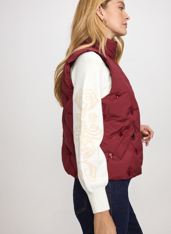 Laura Sequined Nylon Vest