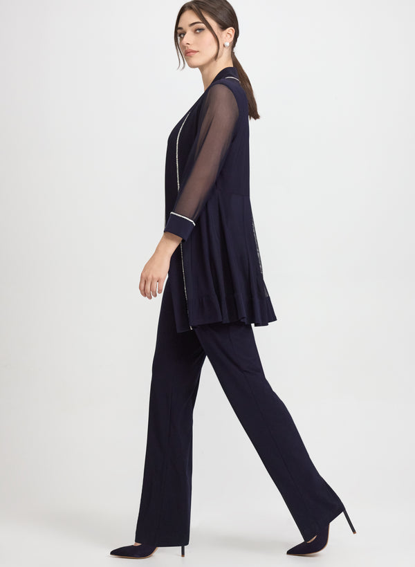 Laura Sequined Trim Jacket Top & Pants Set