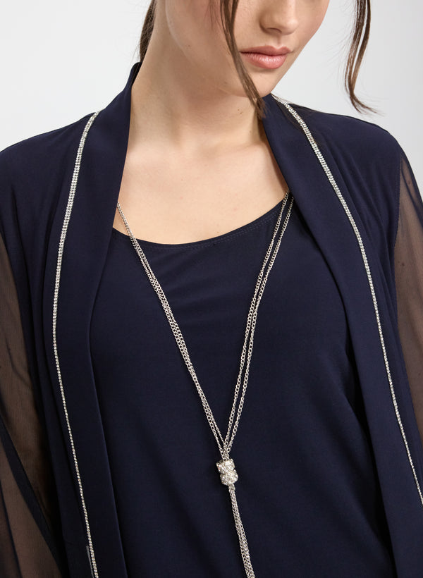 Laura Sequined Trim Jacket Top & Pants Set