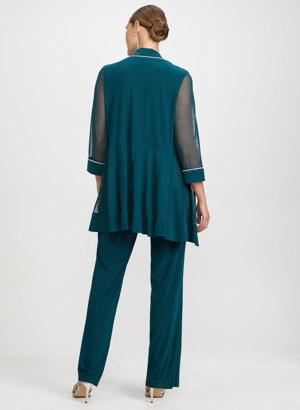 Laura Sequined Trim Jacket Top & Pants Set