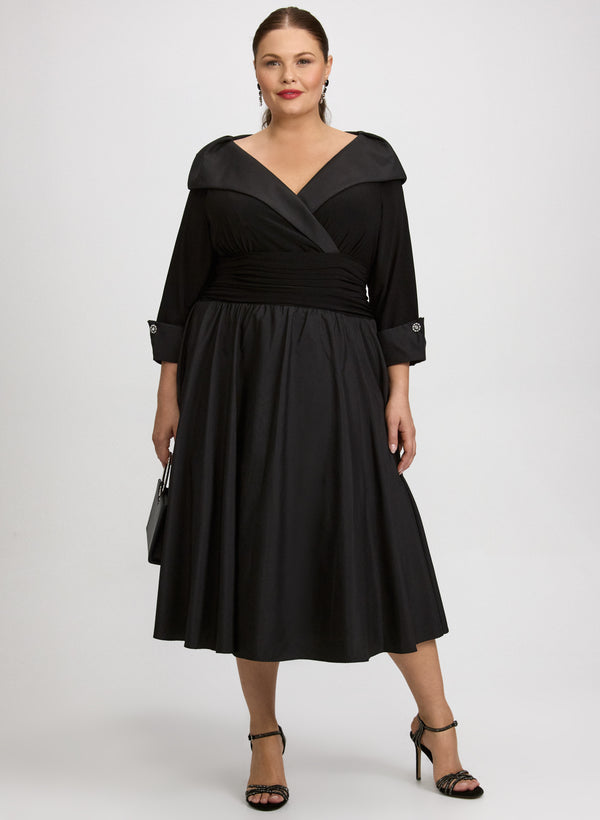 laura Shawl Collar Dress