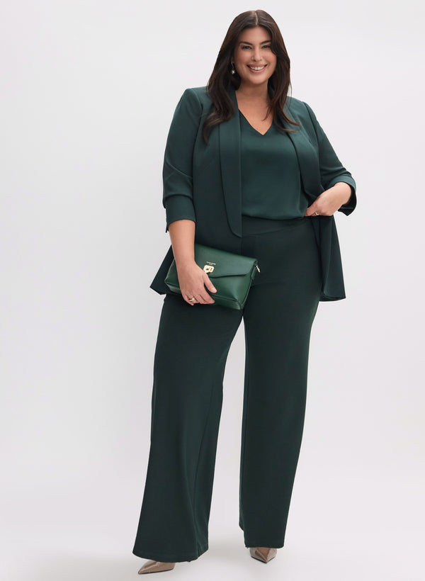 laura Shawl Collar Jacket & Olivia Wide-Leg Pants