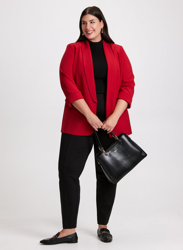 laura Shawl Collar Jacket & Sofia Slim-Leg Pants