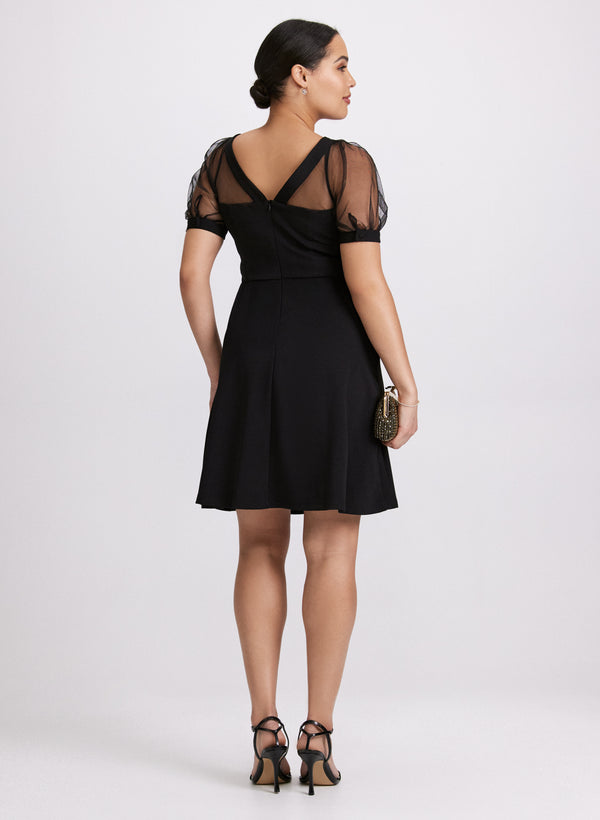 Laura Sheer Trim Dress