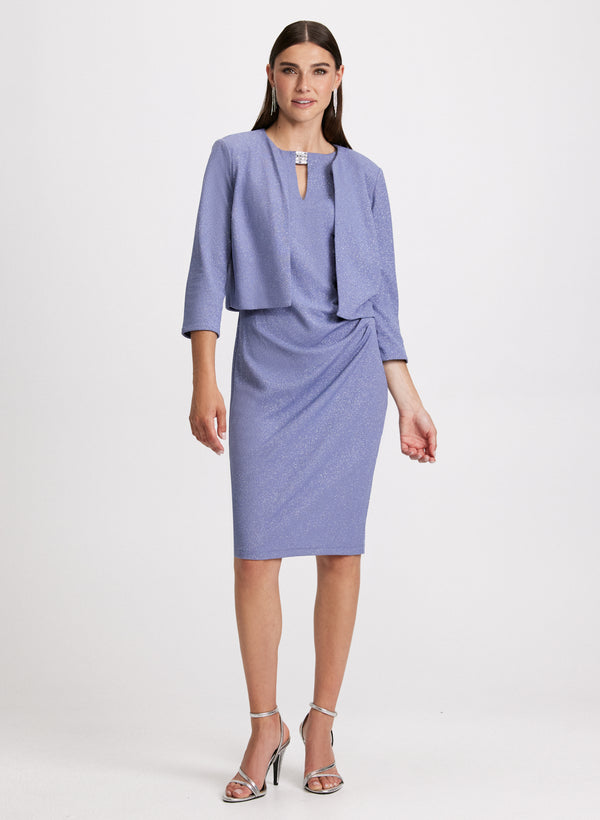 laura Shimmer Dress & Jacket Set