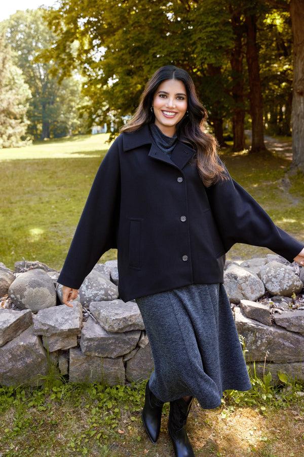 Laura Short Button-Up Coat