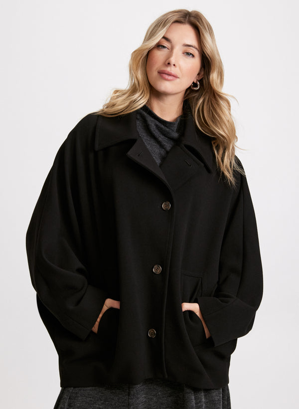 laura Short Button-Up Coat